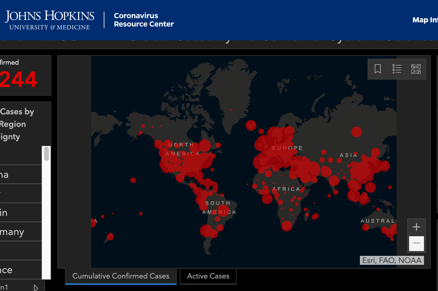 Johns Hopkins Coronavirus Resource Center